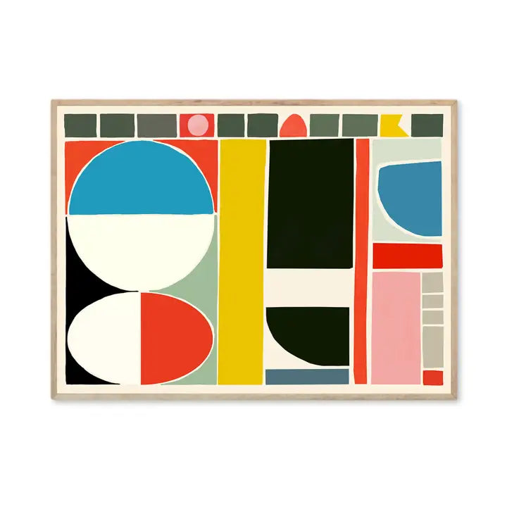 Palette - Abstract Geometric Art Print by By Garmi