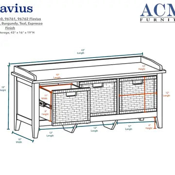 Flavius Bench Bench with Storage