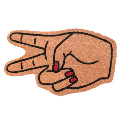 Peace Sign Coir Doormat