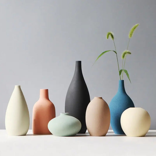 Nordic Minimalist Ceramic Vase Collection